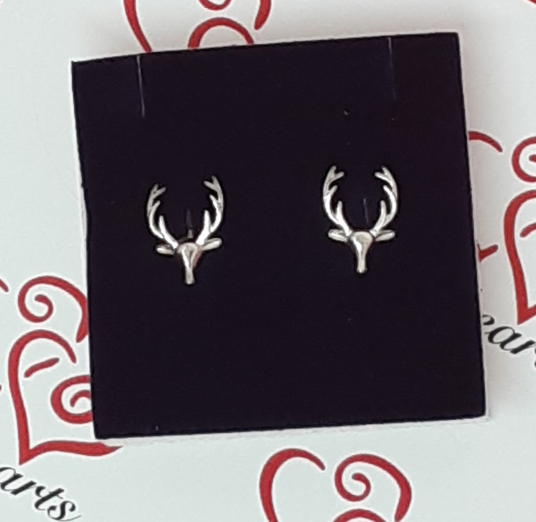 Silver Stag Earrings
