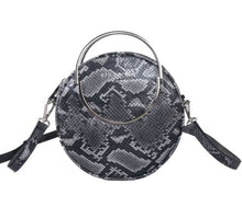 Load image into Gallery viewer, Circular Snakeskin Bag
