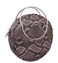 Load image into Gallery viewer, Circular Snakeskin Bag
