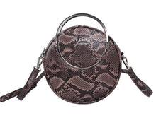 Load image into Gallery viewer, Circular Snakeskin Bag
