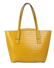 Load image into Gallery viewer, Yellow Croc Effect Bag
