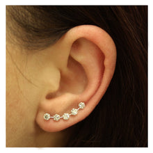 Load image into Gallery viewer, Silver 5 Gemset Earlines
