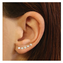 Load image into Gallery viewer, Silver 5 Star Earlines
