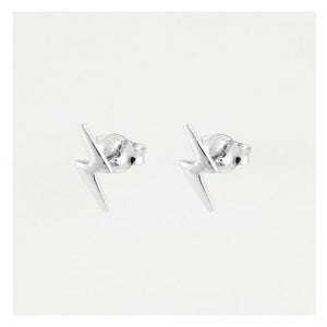 Silver Lightning Bolt Earrings