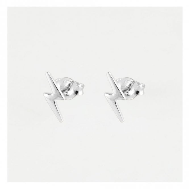 Silver Lightning Bolt Earrings