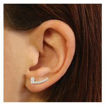 Load image into Gallery viewer, Silver Sparkle Earline
