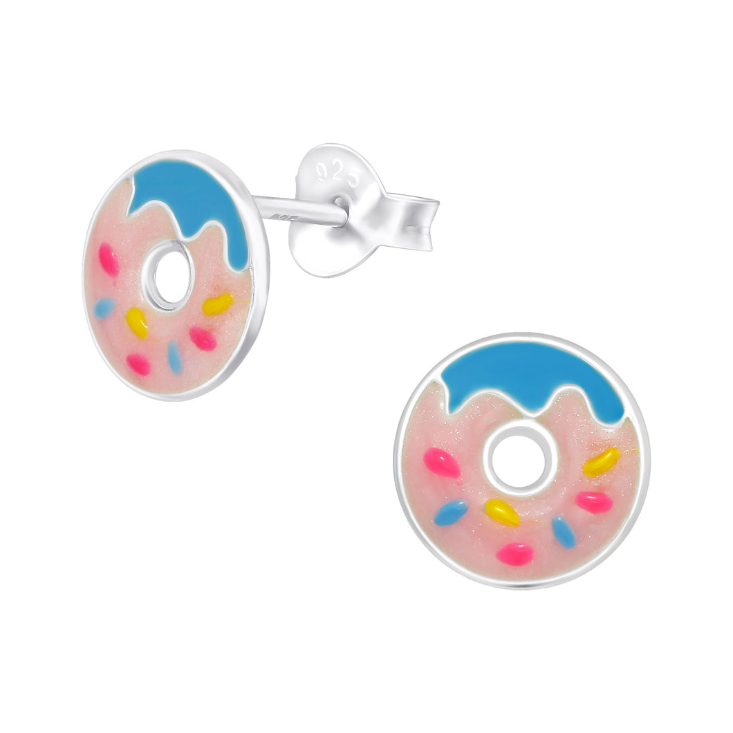 Sterling Silver Donut Earrings