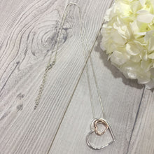 Load image into Gallery viewer, Long Double Heart Necklace
