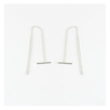 Load image into Gallery viewer, Silver Pull Through Earrings
