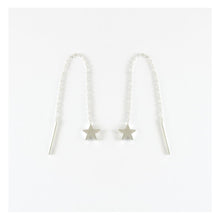 Load image into Gallery viewer, Silver Star Pull Through Earring
